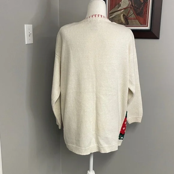 Beldoch Popper womens long cardigan vintage holiday christmas sweater size Large - Picture 6 of 7